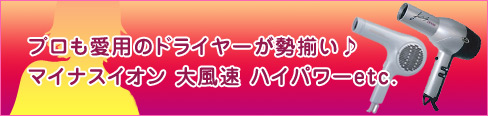 厳選マイナスイオンドライヤー
