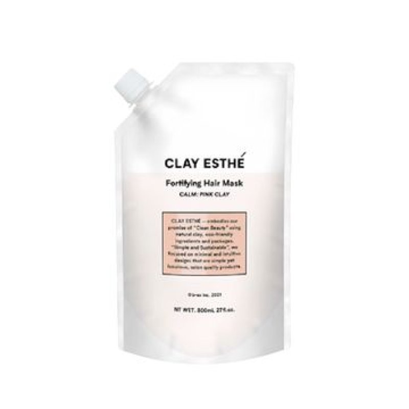 画像1: クレイエステ フォーティファイングヘアマスク ピンククレイ 800mL（詰替え） (1)